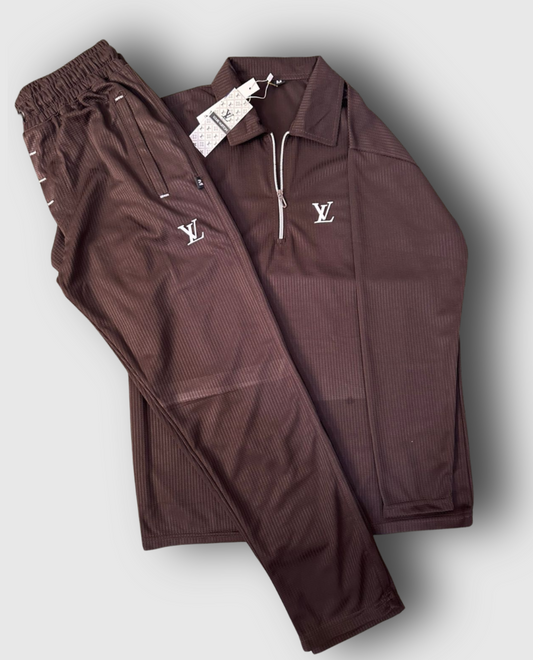 Premium Quality Brand-LV Men's Pop Lycra Tracksuit